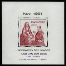 Ruanda 1981 - Mi-Nr. Block 95 ** - MNH - Weihnachten / X-mas - Gem&auml;lde