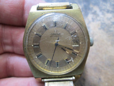 OMEGA STAINLESS SCREWBACK AUTOMATIC DATE MENS RUNNING WRISTWATCH