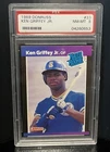 1989 DONRUSS KEN GRIFFEY JR #33 ROOKIE HOF SEATTLE MARINERS RC PSA 8 NM-MT