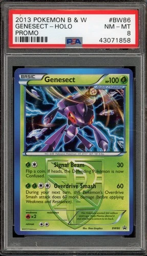 Pokemon Genesect Black & White Holo Promo BW86 PSA 8