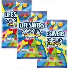 Lifesaver Gummies Collisions, 7oz Gummy Bag (3 Pack), Gummy Candy