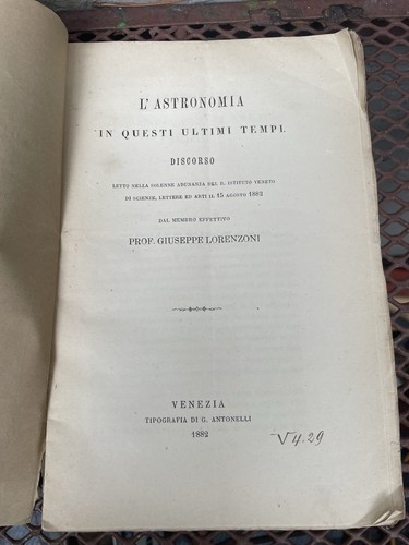 LORENZONI ,l'Astronomia in Questi Ultimi Tempi - Picture 2 of 7