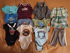 Carter's Gerber, Mossy Oak, Etc Infant Boys Clothing Lot of 12 Sizes NB-3m B187