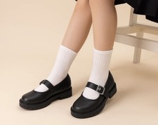 Girls Mary Jane Shoes Chunky Platform School Uniform Dress Wedding Party Shoes