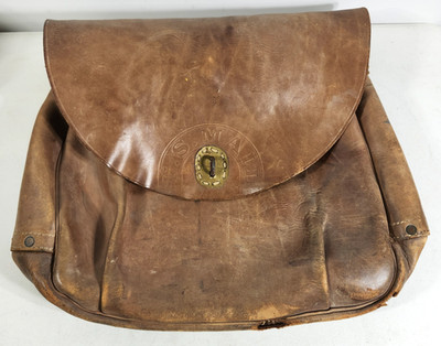 Vintage USPS Mailman U.S. Mail Postal Carrier Leather Messenger Bag 