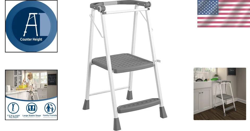 Safety-Focused Folding Step Stool with Large Non-Slip Platform for All Ages - Image 2 of 4