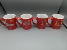 4 x Nescafe Kaffeebecher Sammeltassen Berlin Rom Paris London