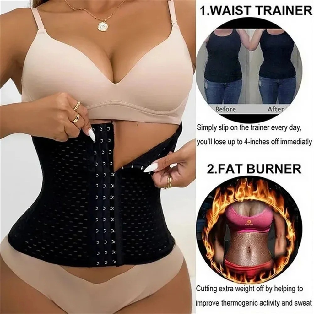 Corset Waist Trainer Training Shaper Body Shapewear Underbust Cincher Tummy Belt-image