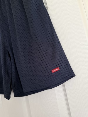 パンツ Supreme Small Box Baggy Mesh Short Navy Supreme Small Box Baggy Mesh Short (SS25) Navy Men's - SS25 - US