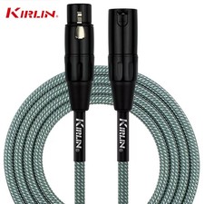 Kirlin MFMW-270 10FT Double Woven XLR Male - XLR Female Microphone Cable Olive