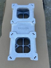 Weiand 2x4 Dual Quad Tunnel Ram Intake Manifold Cr 1912 Plenum Top Holleyafb