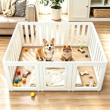 Dog Playpen Indoor Puppy Pen W/ Door 23.6" H 10 Panels
