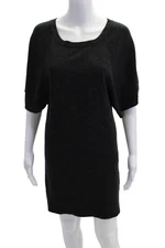 Michael Stars Womens Merino Wool Short Sleeve Pullover Sweater Dress Gray Size 2