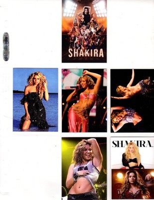 SHAKIRA    CUSTOM   NOVELTY TRADING CARD 6 CARDS   SET