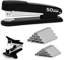 Metal Stapler Heavy Duty 50 Sheet Capacity with 2000 Staples and Staple Remover,