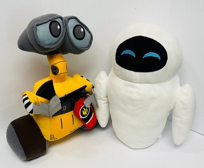 Disney Theme Parks Wall-E w Fire Extinguisher & Squinting Eve Stuffed Plush Lot
