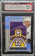 21-22 UD Black Diamond Quinton Byfield Rookie Logo Jumbo 🚨🚨🚨 KSA 9.5 NGM