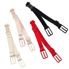 4pcs Women Elastic Band Non-Slip Adjustable Bra Straps Holder with Buckle E