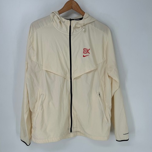 Nike Jacket Mens Large Cream Eliud Kipchoge Windrunner Full Zip Sportswear