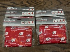 5 Wisconsin Badgers Adult Multi-Functional SPF 50 Repeat Logo Neck Gaiters