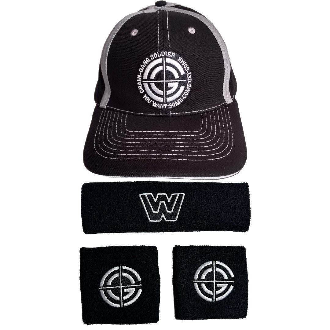 John Cena Black & White Chain Gang Soldier Baseball Hat Headband