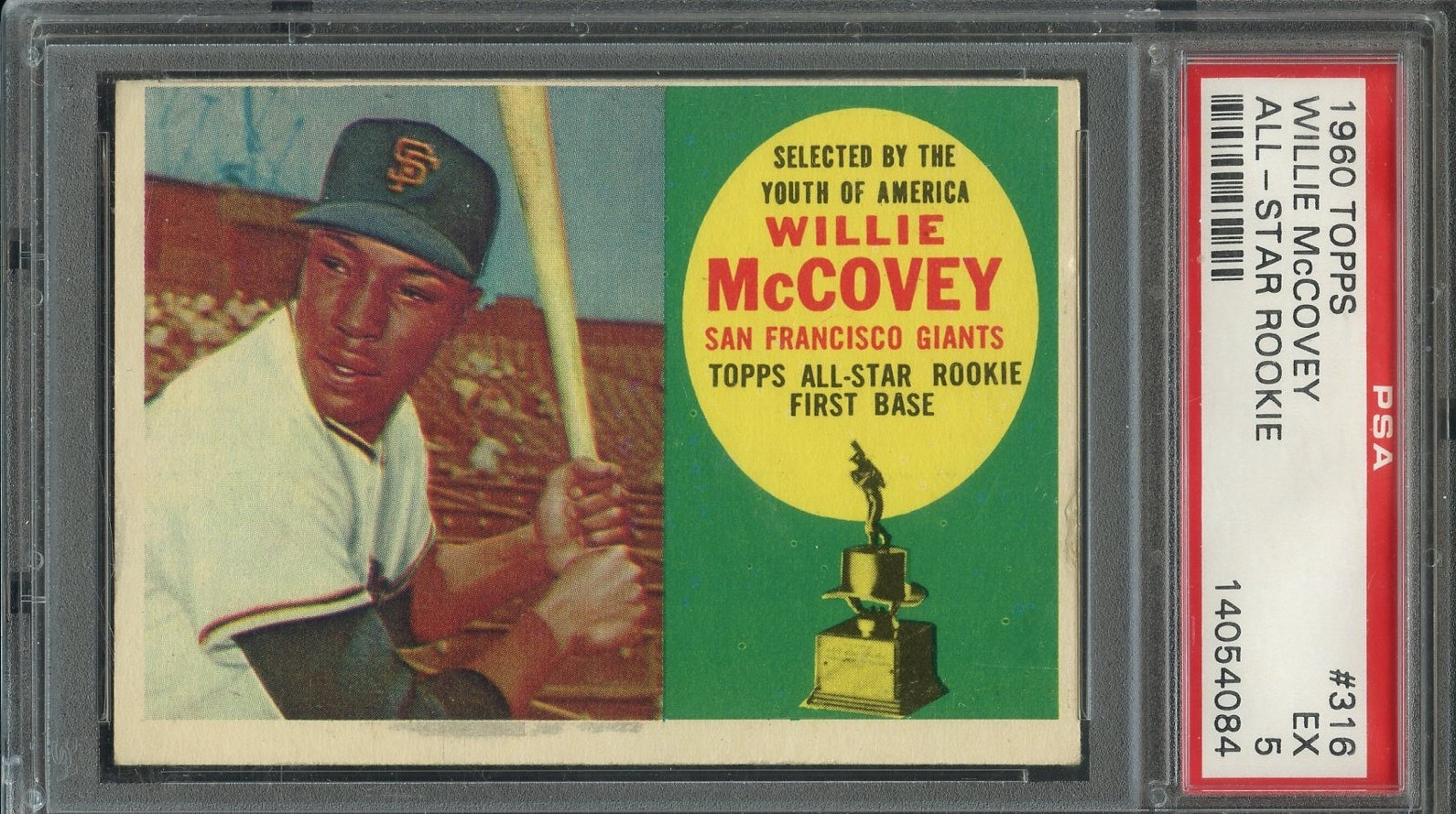 1960 Topps #316 Willie McCovey RC PSA 5 HOF San Francisco Giants 4084