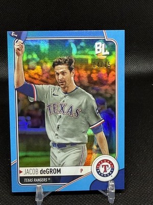 2023 Topps Big League Jacob Degrom #WR-15 - Wrapper Redemption Blue Foil 4/75