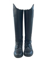 TuffRider Childrens Size 2 Starter Back Zip Field Boots Black Brown 3047 SR 2
