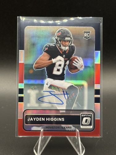 Jayden Higgins 2025 Panini Donruss Optic #13 RC 2015 Retro Holo Prizm Auto