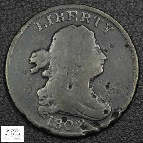 1802-P Half Cent — photo from the most recent tracked eBay sale