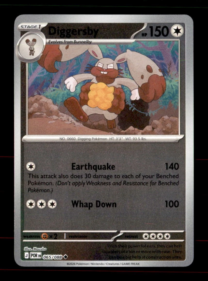 pokemon diggersby card Pokémon TCG Cards for sale Fx2 / None / 4 Artist Pokemon » Diggersby - 065/088