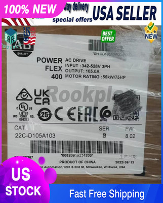 AB 22C-D105A103 Power Flex 400 75HP AC Drive 22CD105A103 New IN BOX