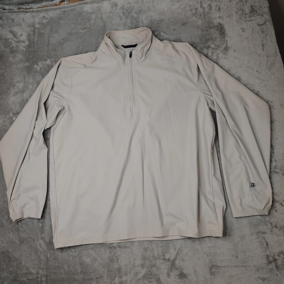 Pullover Zero Restriction Tour Series Para Hombre 2XL Gris Golf Rendimiento Media Cremallera Foto 2 de 4