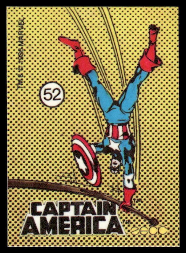 Captain America 1986 Comic Images Official Marvel Universe Stickers #52