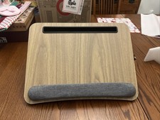 HUANUO Portable Laptop Desk with Pillow Light Brown Woodgrain fits up to 17  