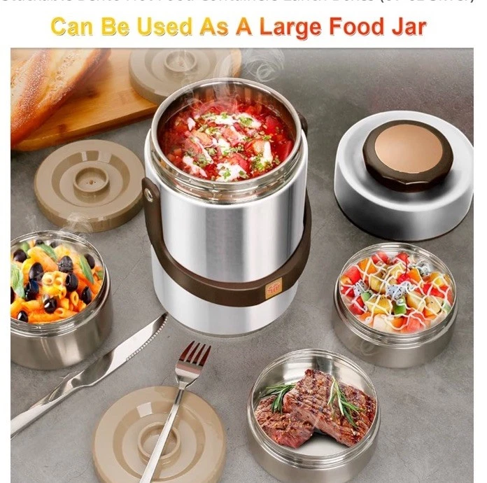 Termo, Thermo 67 oz Adults Stainless Steel Hot Food Containers Lunch Boxes  - Image 2 of 3