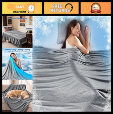 Cooling Blanket Twin Size 60"x80" - Lightweight, Breathable Summer Blanket for H