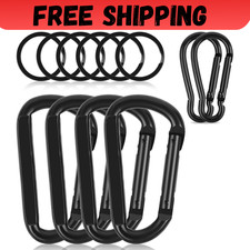 Carabiner Clip, 4 Pack, 850lbs 3" Heavy Duty Caribeaners for Hammocks, Campin...