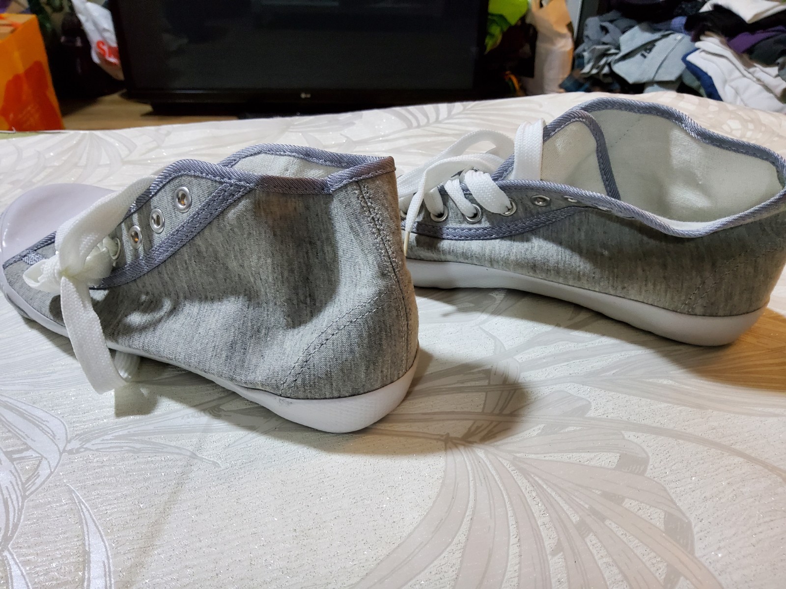 SAOLA ❤️NUOVISSIME ED ECONOMICHE❤️Scarpe da ginnastica sneaker uomo in tela grigia suola in gomma❤️