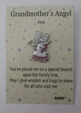 BB2 Grandmother's grandma give wisdom hugs w/ visit EVERYBODY'S ANGEL tack PIN