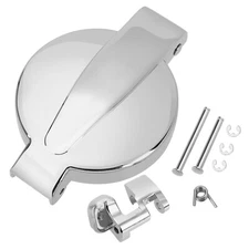 M MATI Fuel Cap Gas Cap Latch Kit Chrome for Honda CB200 CB350 CB360 CB400 CB...