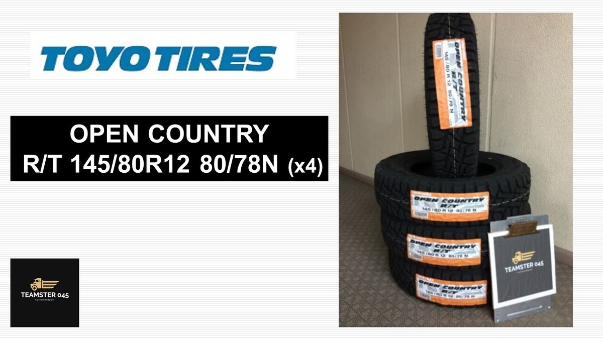 Toyo Tire Open Country R/T 145 80R12 (x4) Mud Suv Tire for
