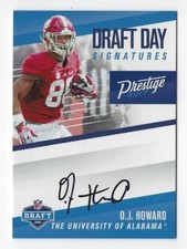 2017 Prestige #DDS-OJ O.J. Howard Draft Day Signatures Auto ~ Alabama