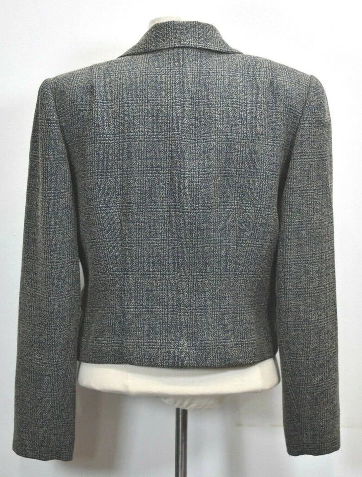 Cynthia Howie Womens Gray Button Front Blazer Pleated Long Skirt 2 Piece Set 4 - Image 4 of 4