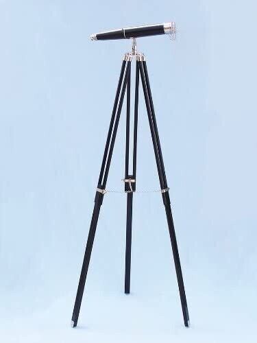 62" Nautical Brass Binocular Telescope 15x Black Floor Tripod Stand Marine gift - Picture 5 of 7