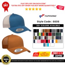 Yupoong 6606 Unisex 100 Polyester 6 Panel Camouflage Hat Retro Trucker Cap