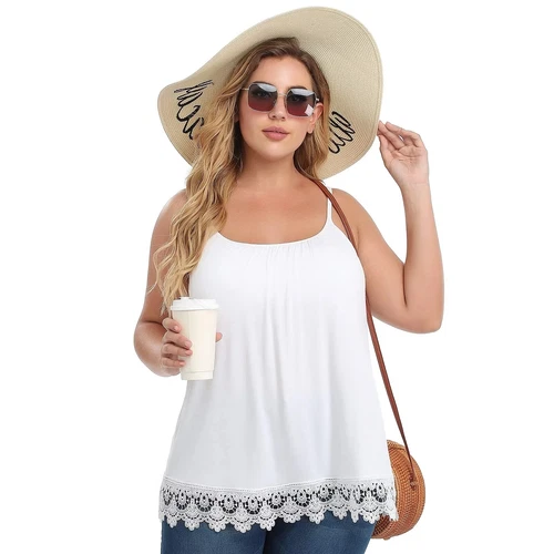 Women with Built in Bra Flowy Shelf Bra Tank Top Padded Adjustable Straps Cami - Picture 3 of 36