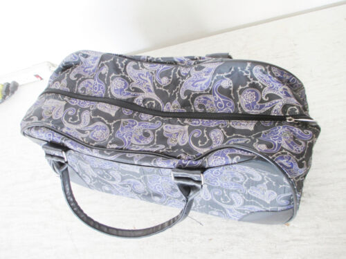 Borsa Gloria Vanderbilt 20" viola paisley borsone arrotolabile trasporto da notte - Foto 4 di 8