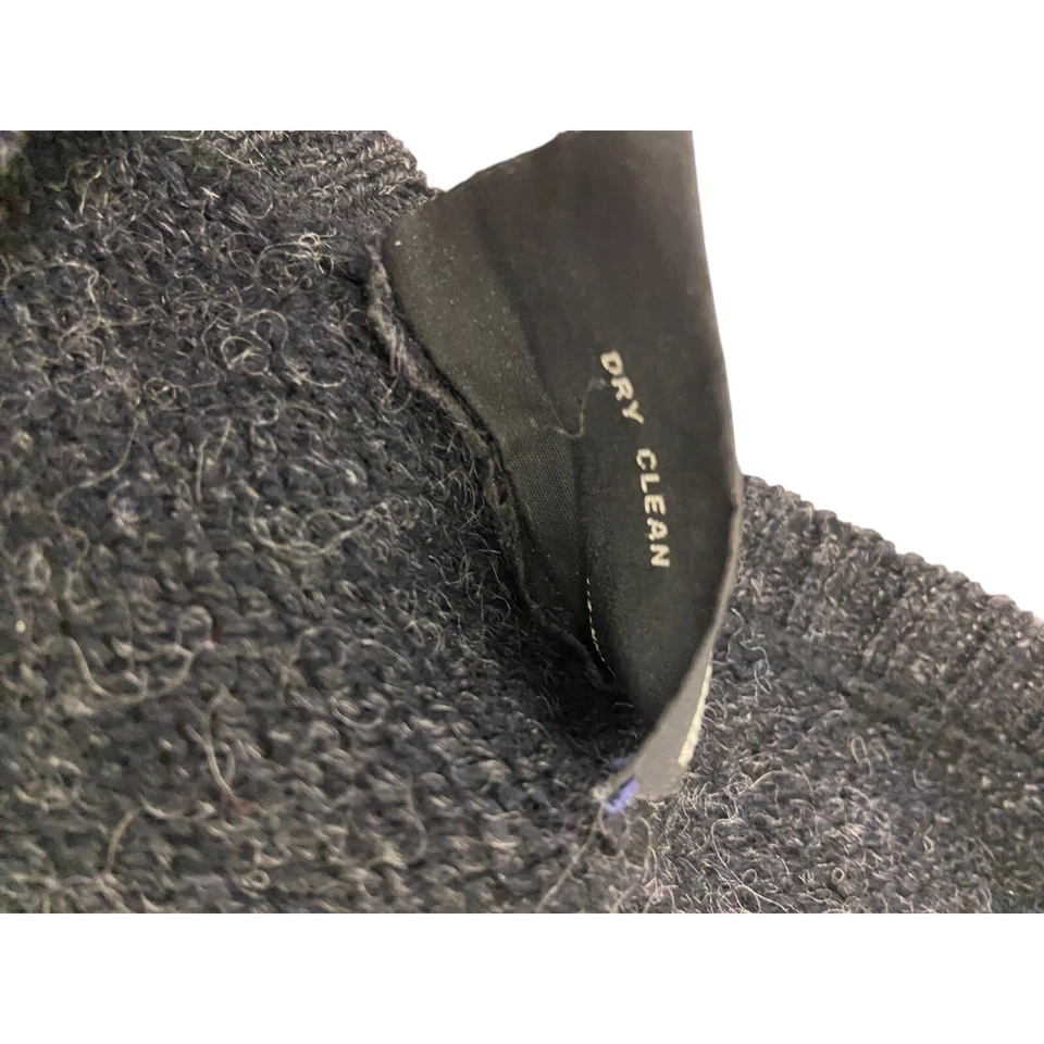 复古 Preswick & Moore 毛衣背心灰色男式 XL 纯羊毛 V 领方格 — 第 4/4 张图片