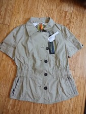 Marc Cain Sports Beige Short Sleeve Jacket, Size N3, 12, Bnwt 329 Euros